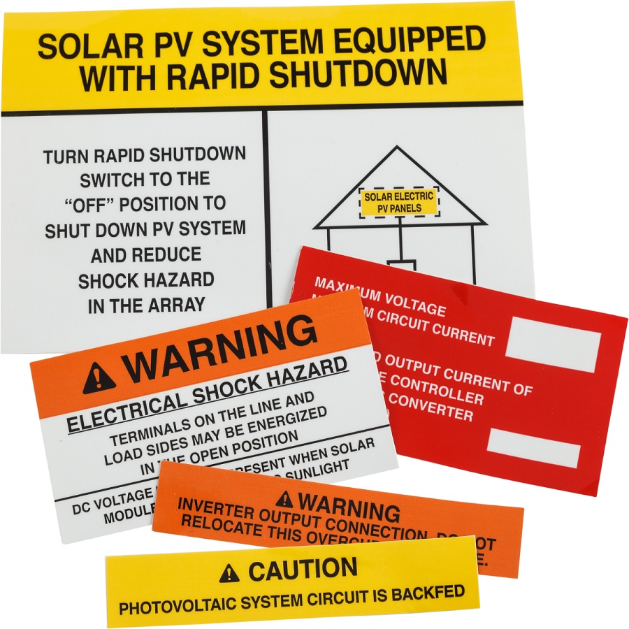 Electromark Solar Labels